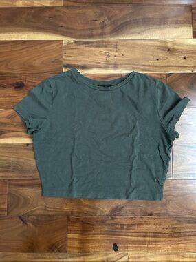 wild fable Olive Green Cropped Tee